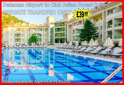 Dalaman Airport to Club Julian Forest Suites içmeler